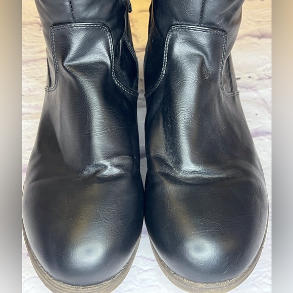 Women’s Black Wide Calf Riding Boots Size 11 - Picture 3 of 10